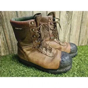 Wolverine W03805 8" Workboot Brown Leather Above Ankle Composite Toe Men's 12 EW